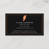 Electrician Modern Black Professional Electric 名刺 (正面)