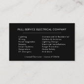 Electrician – Modern Electric Company 名刺 (裏面)