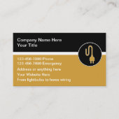 Electrician Modern Unique Business Cards 名刺 (正面)