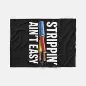 Electrician N Ain't Easy Funny Dad Fathers Day  フリースブランケット (正面(横))
