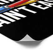 Electrician N Ain't Easy Funny Dad Fathers Day  ポスター (角)