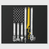 Electrician US Flag Tools for Electricians ラッピングペーパー (フラット)