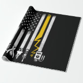 Electrician US Flag Tools for Electricians ラッピングペーパー (アンロールド)