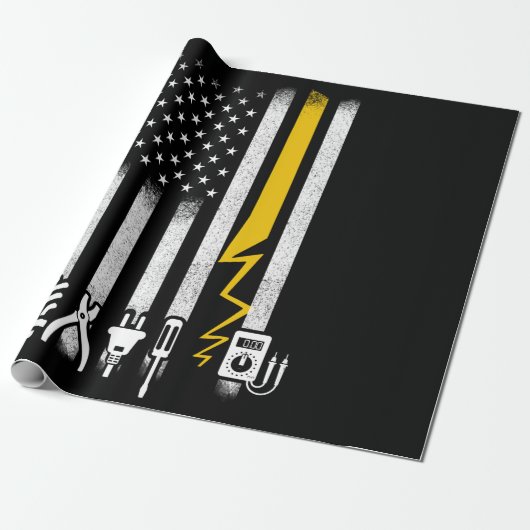 Electrician US Flag Tools for Electricians ラッピングペーパー (アンロールド)