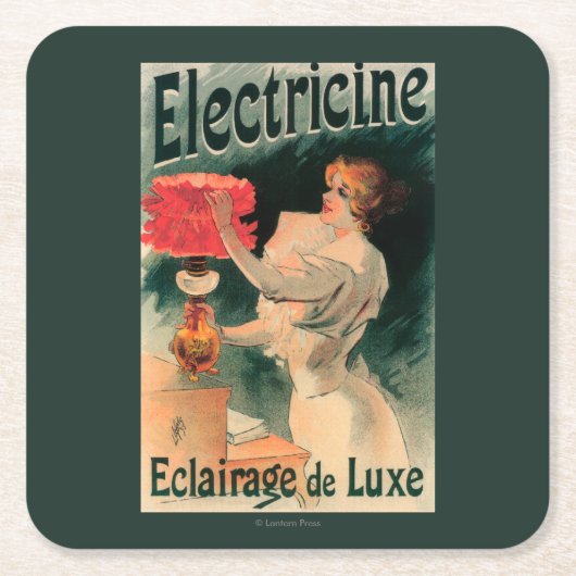 Electricine昇進のPosterFrance スクエアペーパーコースター (正面)