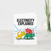 Electricity Explained Funny Cat Physics Humor Scie カード (正面)
