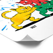 Electricity Explained Funny Cat Physics Humor Scie ポスター (角)