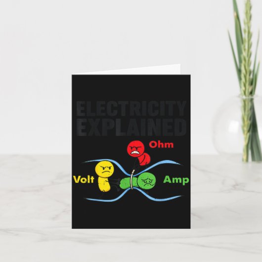Electricity Explained Funny Geeky Physics Humor Sc カード (正面)