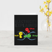 Electricity Explained Funny Geeky Physics Humor Sc カード (黄色い花)