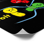 Electricity Explained Funny Geeky Physics Humor Sc ポスター (角)