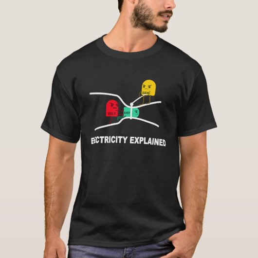 Electricity Explained Physics Nerd  Teacher School Tシャツ (正面)