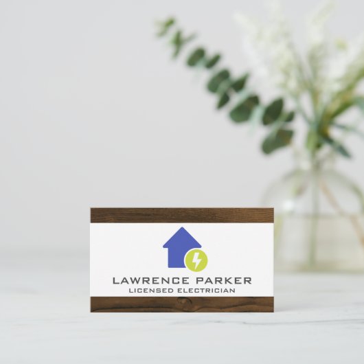 Electricity Homeロゴアイコン 名刺 (スタンド正面)