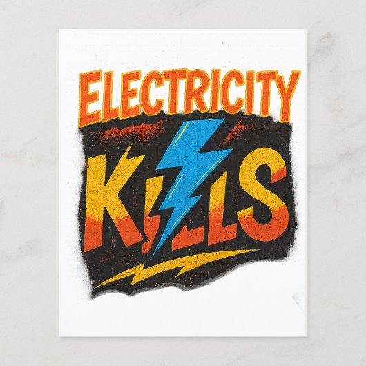 Electricity Kills Bold Graffiti Design チラシ (正面)