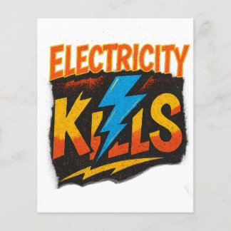 Electricity Kills Bold Graffiti Design チラシ