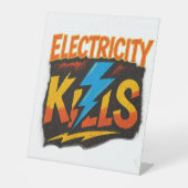 Electricity Kills Bold Graffiti Design 台座サイン (正面)