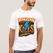 Electricity Kills Bold Graffiti Design Tシャツ (正面)