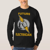 Electricity lightning Future Electrician Tシャツ (正面)
