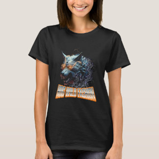 Electrified Wolf Chaos Animal Rage Energy Storm Tシャツ