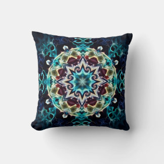 Electrifying Blue Throw Pillow クッション