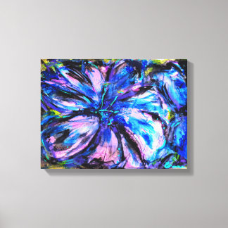 Électrique | Art floral abstrait vibrant キャンバスプリント