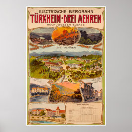 Electrische Bergbahn Turkheim-Drei Aehrenポスター ポスター