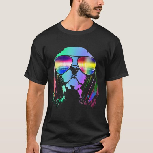 Electro Music Dj Cavalier King Charles Spaniel Tシャツ (正面)