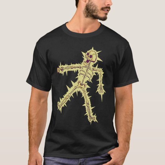 Electrocuted Skeleton Halloween Tシャツ (正面)