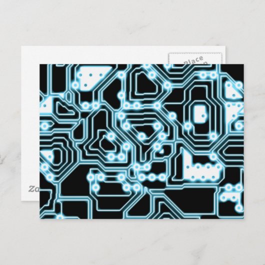 ElecTRON – 青/黒 ポストカード (正面/裏面)