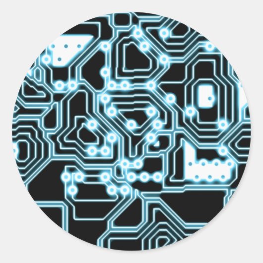 ElecTRON – 青/黒 ラウンドシール (正面)