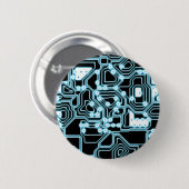 ElecTRON – 青/黒 缶バッジ (正面&裏面)