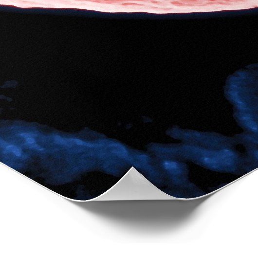 Electron Micrograph of HIV-1 Budding Lymphocyte ポスター (角)