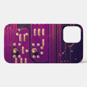 Electronic circuit board abstract background. comp Case-Mate iPhoneケース (裏面 (横))