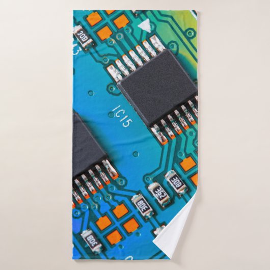 Electronic circuit board close up. background,boar バスタオル (バスタオル)