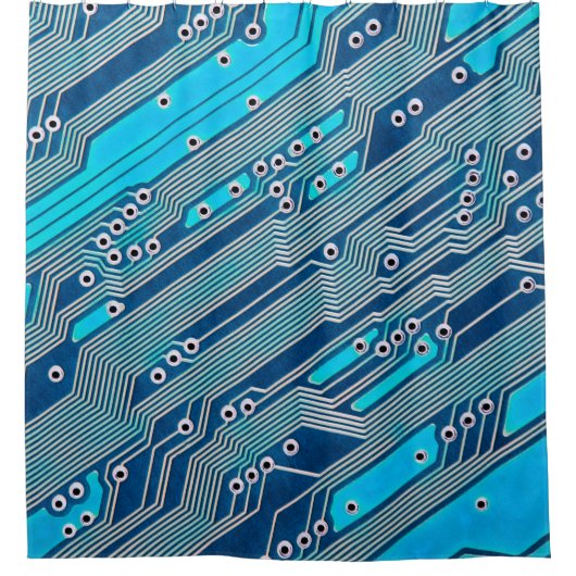 Electronic circuit board close up. circuit,board,b シャワーカーテン (正面)