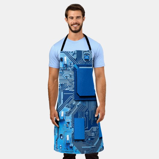 Electronic circuit board close up. circuit,board,s エプロン (着用した状態)