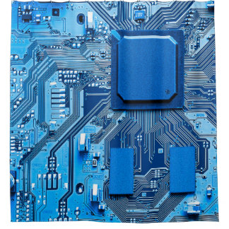 Electronic circuit board close up. circuit,board,s シャワーカーテン