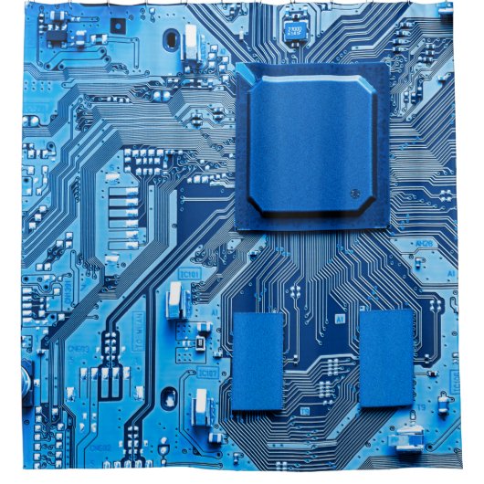 Electronic circuit board close up. circuit,board,s シャワーカーテン (正面)