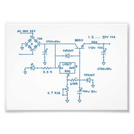 electronic circuit scheme technology blueprint gee フォトプリント            (正面)