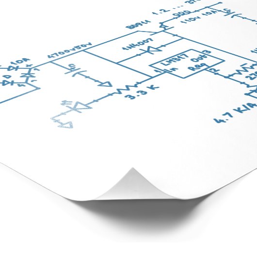 electronic circuit scheme technology blueprint gee フォトプリント            (角)