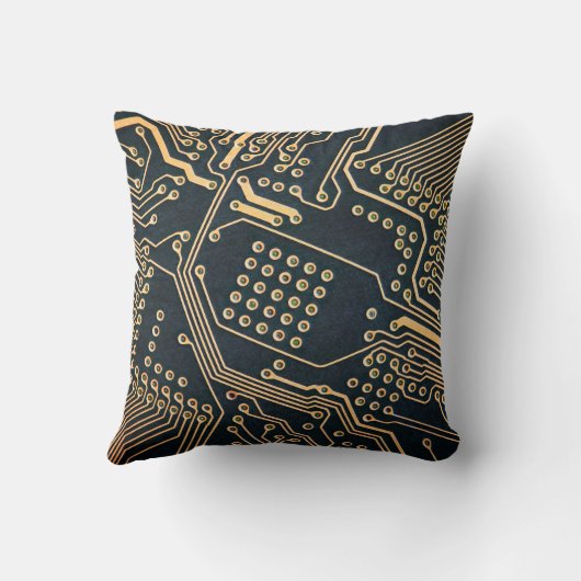 Electronic components, computer card close-up, dig クッション (裏面)