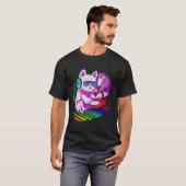 Electronic Dance Music Cat Dj Tシャツ (正面フル)