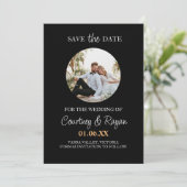 Electronic Save日付テンプレートと写真 招待状 (スタンド正面)