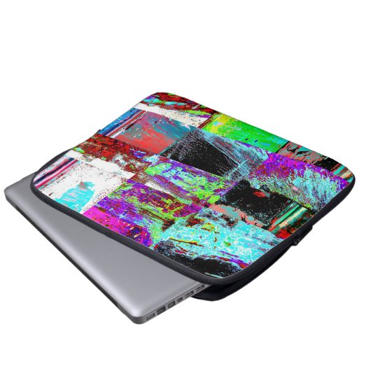 Electronics Bag – Abstract Grid ラップトップスリーブ (正面下部)