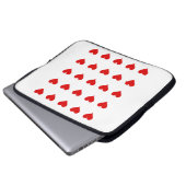 Electronics Bag with hearts. ラップトップスリーブ (正面下部)