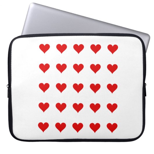 Electronics Bag with hearts. ラップトップスリーブ (正面)