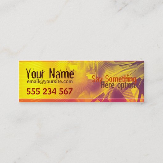 electrozArt #001のプロフィールの名刺 スキニー名刺 (正面)