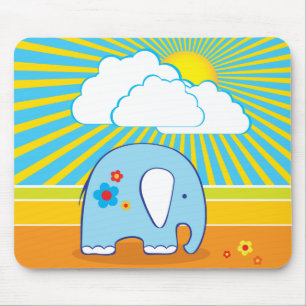 Elefantのかわいいマウスパッド マウスパッド