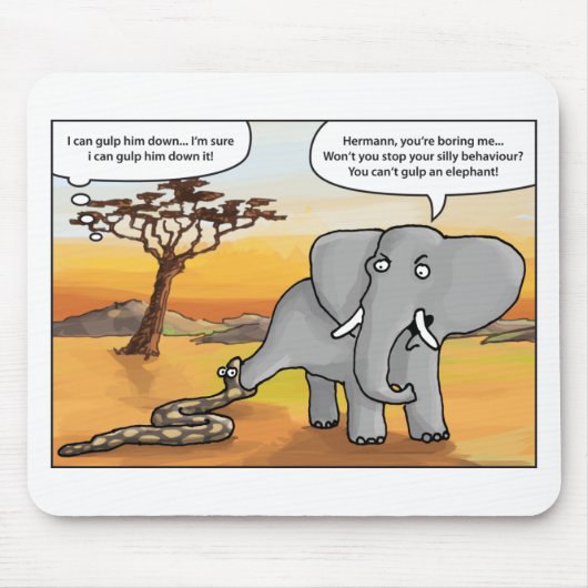 Elefant and snake.png マウスパッド (正面)