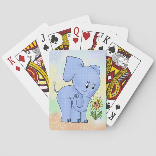 Elefant mit Blume トランプ (裏面)