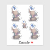 Elefant mit Schmetterling シール (シート)